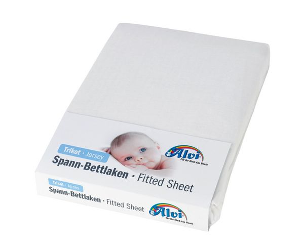 ALVI Spannbetttuch, Jersey, weiß, 70 x 140 cm ALVI Spannbetttuch, Jersey, weiß, 70 x 140 cm