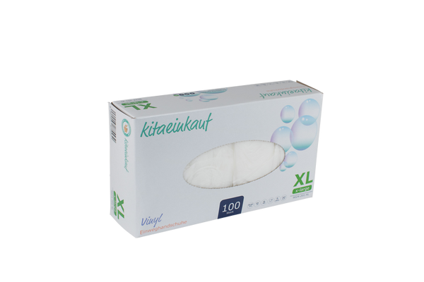 Handschuhe Vinyl, puderfrei, Gr. XL, 100 Stk.