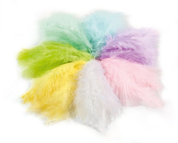 FOLIA Flauschfedern, Pastell, 100g