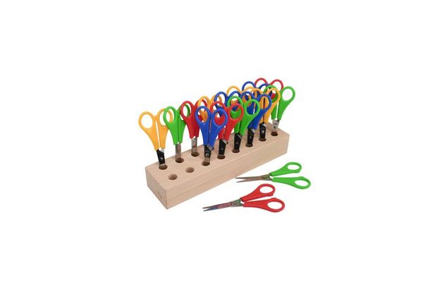 Scheren, bunt, Aufbewahrungsblock, Kinder-Scheren, Bastelscheren