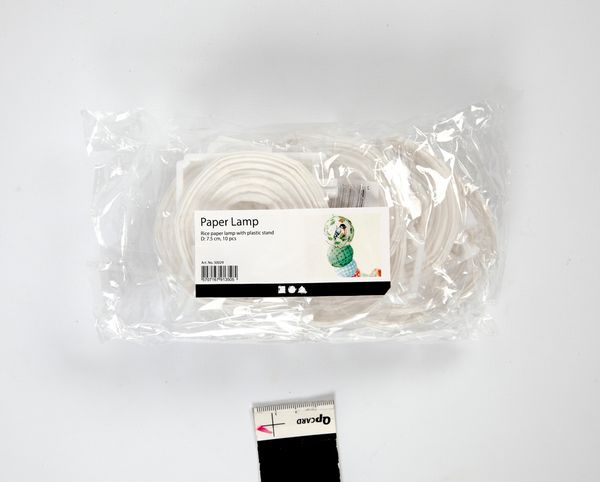 Papier Laterne, weiß, Ø 7,5 cm, 10 Stück