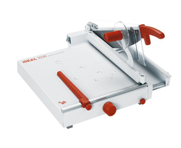 Hebelschneider DIN A4, Schnittlänge 38,5cm, schneidet bis zu 43 Blatt DIN A4 mit 80g/qm Hebelschneider DIN A4, Schnittlänge 38,5cm, schneidet bis zu 43 Blatt DIN A4 mit 80g/qm