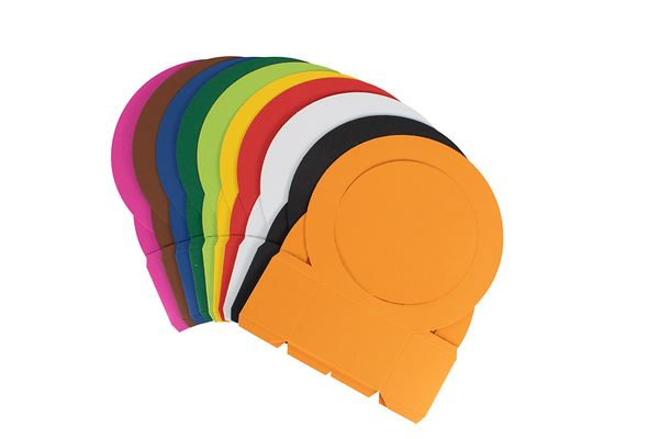 FOLIA Laternen-Rohlinge rund, Fotokarton, "farbig sortiert", Ø19 cm, 10 Stück