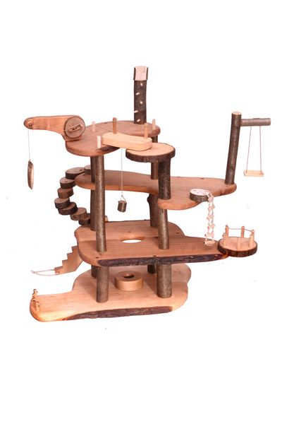 Puppen-Baumhaus groß (LxBxH): 50 x 50 x 65 cm, zerlegt