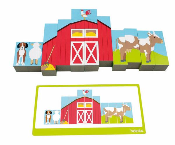 Blockpuzzle Farm, 10 Vorlagen, ab 3 Jahre Blockpuzzle Farm, 10 Vorlagen, ab 3 Jahre