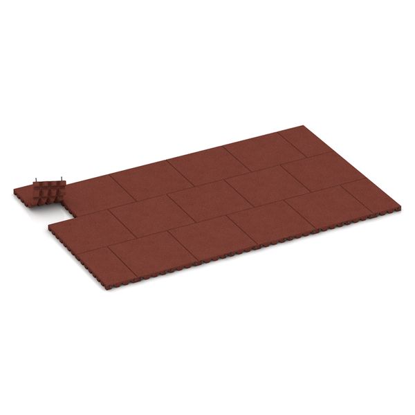 Fallschutzplatte halbe Platte (50 x 25 cm), 2 Stück versch. Farben & Plattenstärken für Fallhöhen
