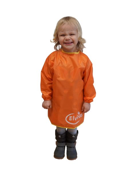 ELVIRAS Malkittel „Krippe“ 2-4 Jahre, orange