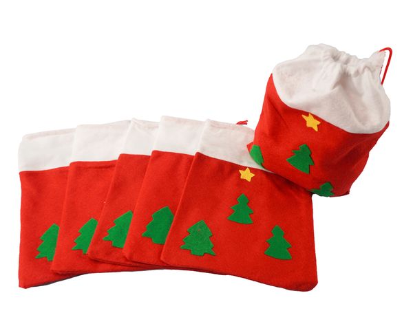 Filzsäckchen mit Weihnachtsmotiv, 6 Stück Filzsäckchen mit Weihnachtsmotiv, 6 Stück