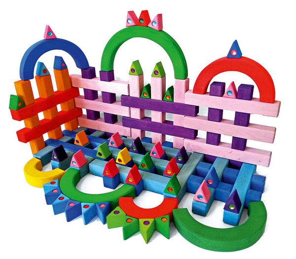 BAUSPIEL Gitterklötze im Holzkasten BAUSPIEL Gitterklötze im Holzkasten