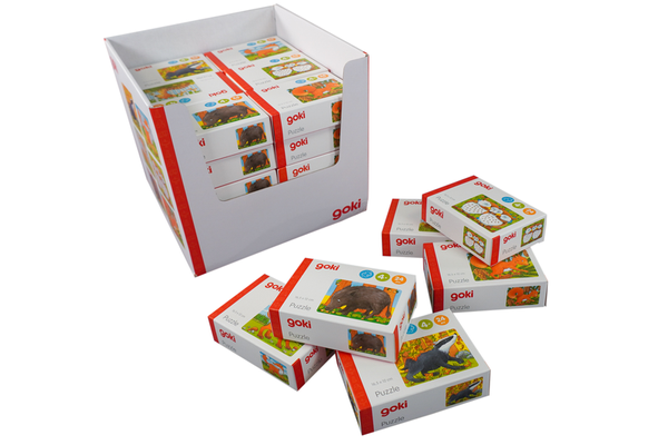 GOKI Minipuzzle Waldtiere, 36 Puzzle, 24 Teile, ab 4 Jahre GOKI Minipuzzle Waldtiere, 36 Puzzle, 24 Teile, ab 4 Jahre