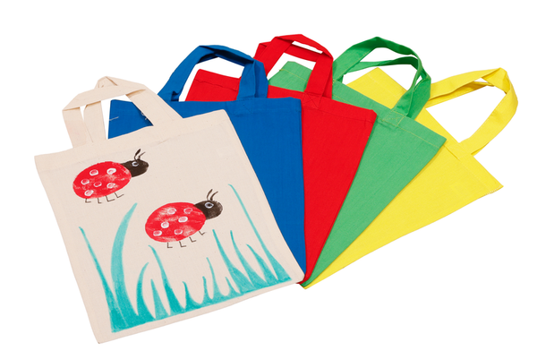 Kleine Einkaufstaschen, 23 x 28cm, versch. Farben, 6 Stück Kleine Einkaufstaschen, 23 x 28cm, versch. Farben, 6 Stück