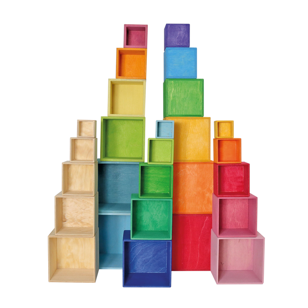 GRIMM´S Großer Kistensatz Regenbogen, 6 Holzkisten, ab 2 Jahre GRIMM´S Großer Kistensatz Regenbogen, 6 Holzkisten, ab 2 Jahre