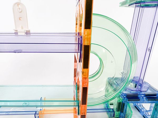 glas, konstruktion, transparent, farbig, modul