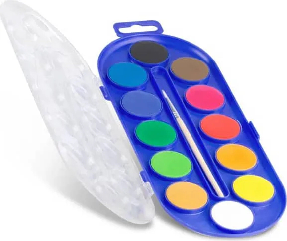 Wassermalerei, Aquarellfarben, Pinsel, Kunstset, Farbenbox
