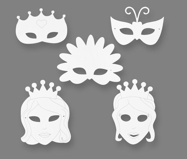 Maske, Kostüm, Pappmaske, Masken-Set, Dekor