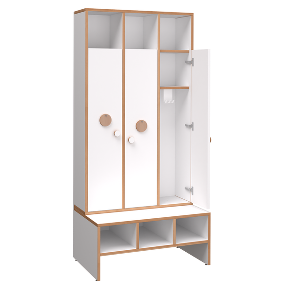 DECOR 3er - Garderobenschrank, Metallhaken DECOR 3er - Garderobenschrank, Metallhaken