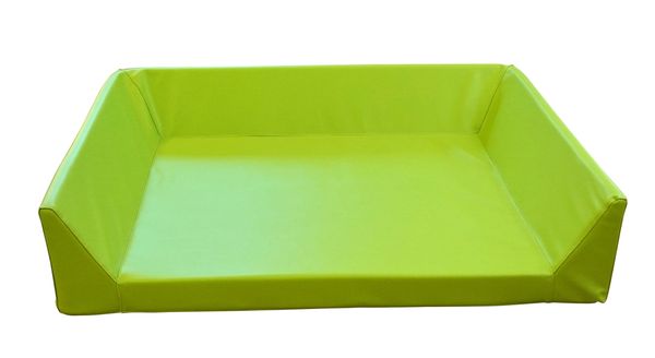 Wickelauflage mit 3-seitiger Aufkantung, Kunstleder, 6 cm hoch, Farbe und Maße wählbar