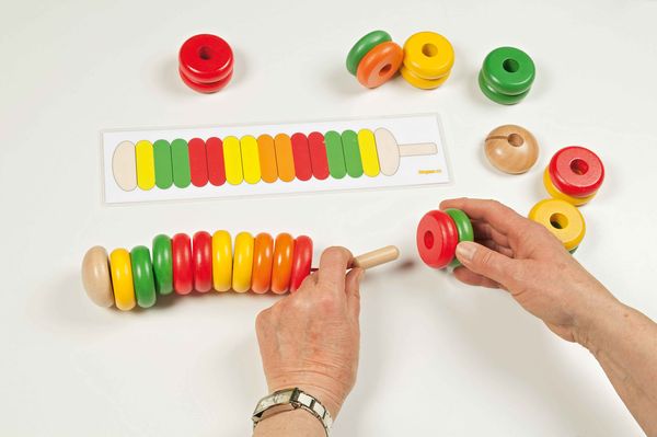 Holzspielzeug, Perlenrassel, Kinder educatives, Kästenstab, Sortierwürfel