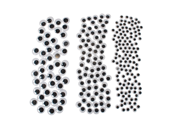 ELVIRAS Wackelaugensortiment, 10 - 20 mm, 250 Stück