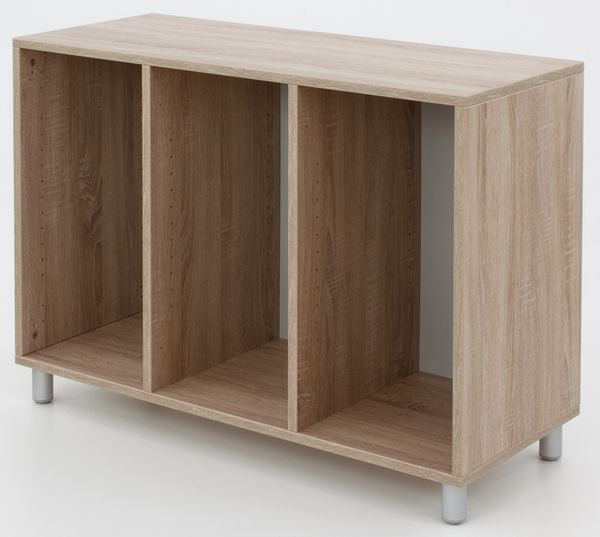 Küchenschrank, Regal, Holzoptik, Kompakt, Füße Edelstahl