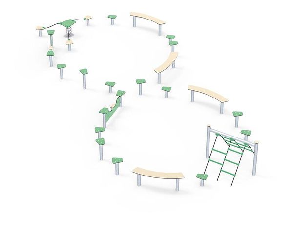 Hindernisparcours, achtförmig Hindernisparcours, achtförmig