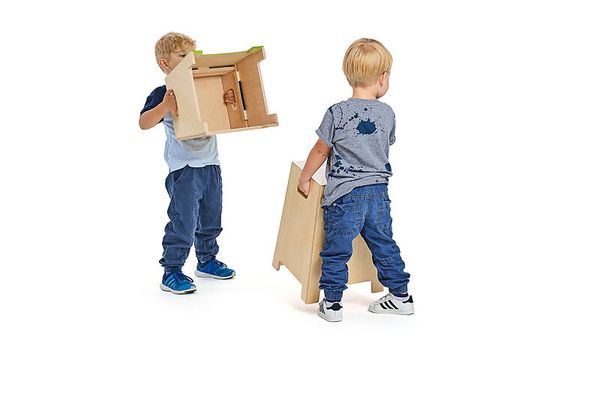 kinder, holzspielzeug, pappkarton, spielzeugmöbel, spielzeug