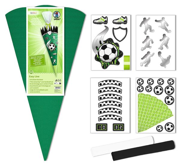 Schultüten-Bastelset Easy Line Fußball, 68 cm, 1 Set 