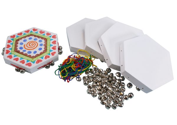 Tambourin Bastelset, 12 Stück Tambourin Bastelset, 12 Stück