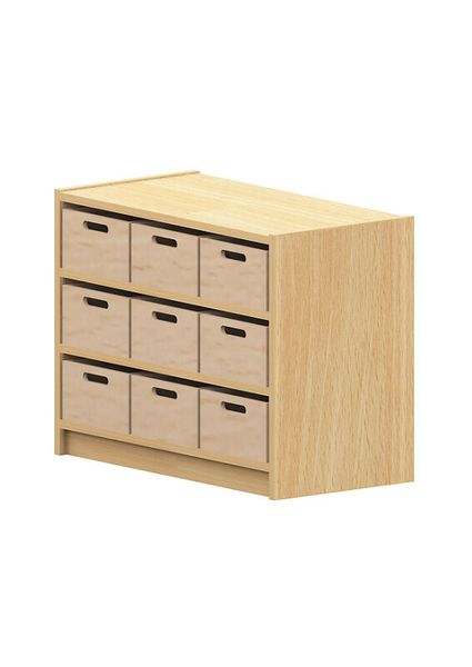 Materialschrank mit mittleren Kästen ohne Sichtfenster, Varianten wählbar