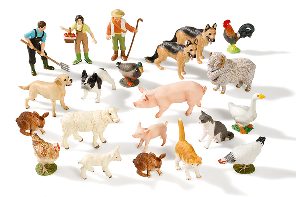 PAPO Bauernhof-Tiere Maxi Set, 21 Figuren, Größe bis ca. 9 cm