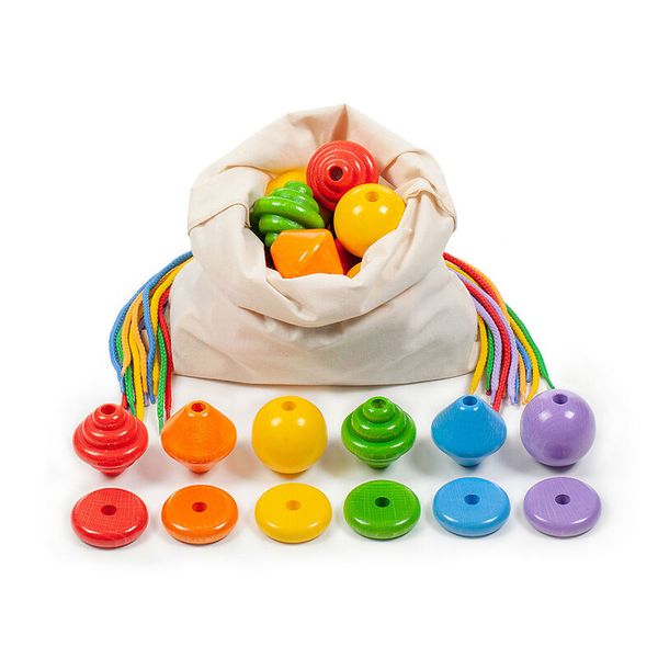 SINA Holzperlen XXL - Kindergartenpackung, ab 18 Monate