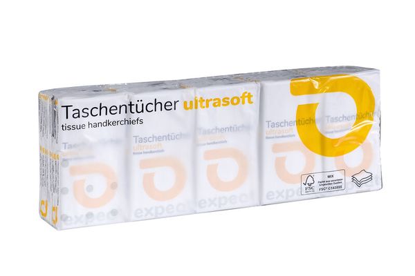 Taschentücher, 4-lagig, 24 Packungen à 10x10 Tücher 