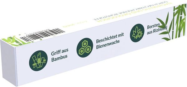 Kinderzahnbürste aus Bambus, 3-7 Jahre, naturfarben, 1 Stück