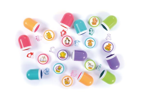 Kapseln, Sticker, Kaufspielzeug, Tiermotive, Klebsticker