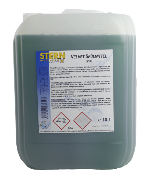Handspülmittel Kanister, grün, Velvet, 10l,