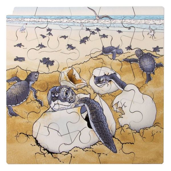 Circle of life Puzzle, Schildkröte, Holz, 4 Puzzle, ab 3 Jahre Circle of life Puzzle, Schildkröte, Holz, 4 Puzzle, ab 3 Jahre