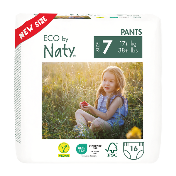 NATY Ökowindeln - Pants Gr. 7 (17+ kg), 16 St 