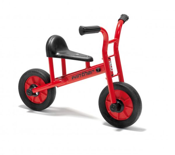 Kinderfahrrad, Wippelektr, Dreirad, rote Rahmen, Kunststoffräder