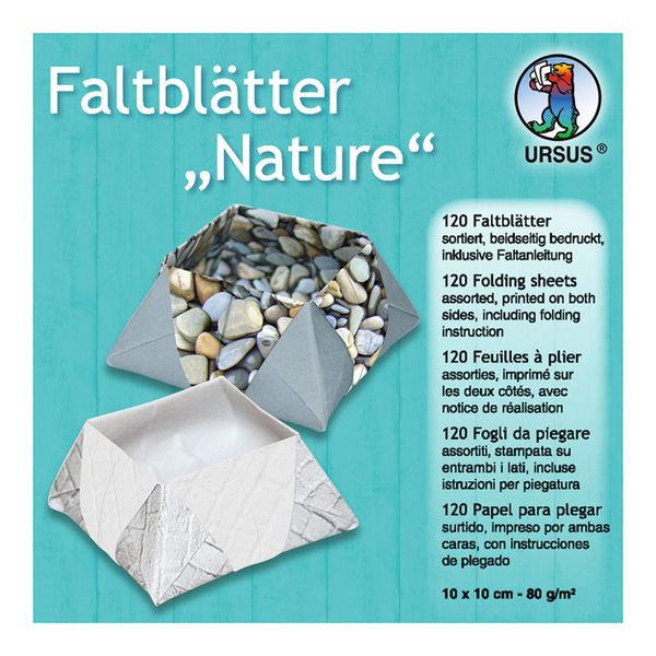 Faltblätter Nature, 20 x 20 cm, 120 Blatt
 Faltblätter Nature, 20 x 20 cm, 120 Blatt