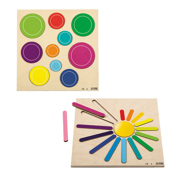 ROLF EDUCATION Reliefpuzzle Entdecke die Größen, 2 Puzzle, 2 x 15 Teile, ab 3 Jahre