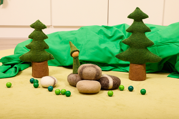 BAUSPIEL Filzbaumset Tannenbäume, 3 Teile