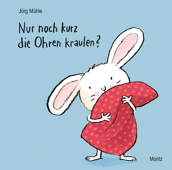 Kinderbuch, Hasenfigur, rote Decke, Wärme, Illustration