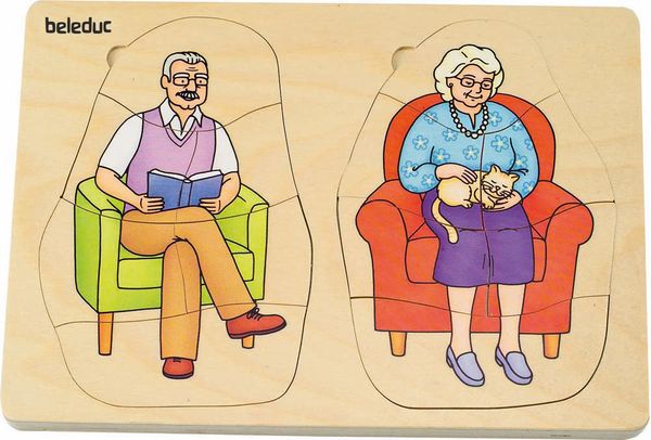 Lagen-Puzzle Oma & Opa, 40 Teile, ab 4 Jahre Lagen-Puzzle Oma & Opa, 40 Teile, ab 4 Jahre