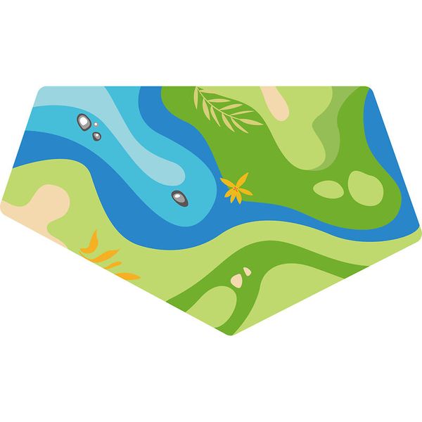Polygonaler Teppich "See"