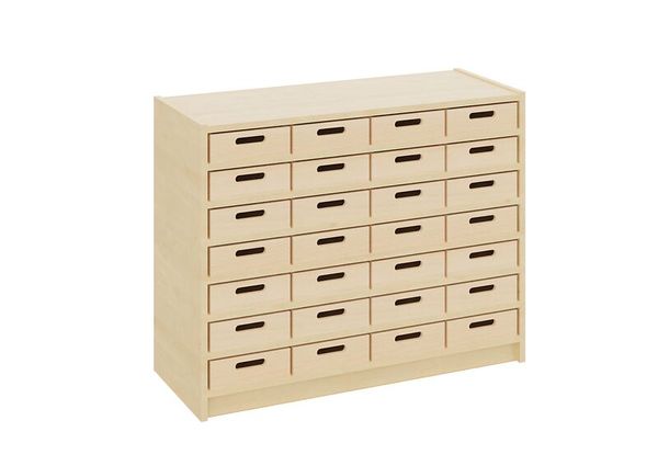 Materialschrank mit kleinen Kästen ohne Sichtfenster, Varianten wählbar