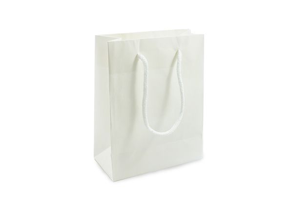 Geschenkbeutel, weiße Tasche, Papierbeutel, Rope-Griffe, Shoppingbag