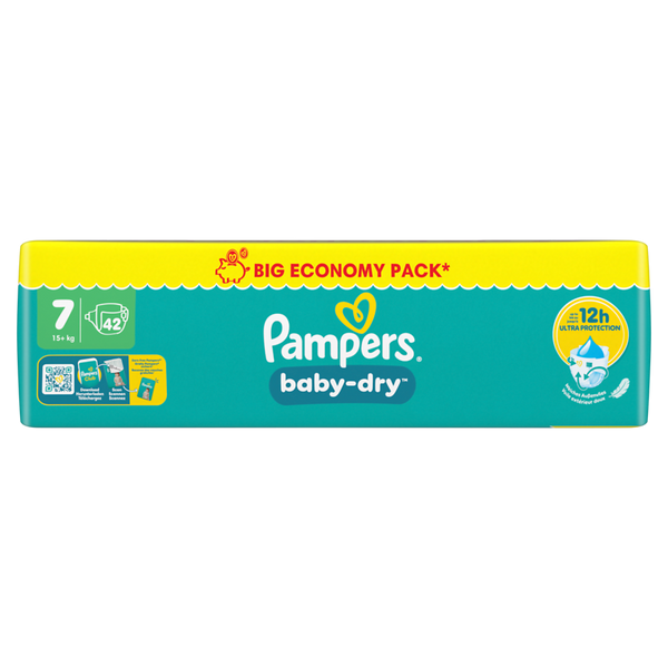 PAMPERS Baby Dry Gr. 7 Extra Large 15+kg, (verschiedene Verpackungsgrößen)