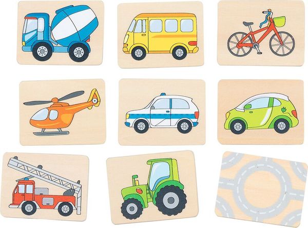 GOKI Memospiel Fahrzeuge, 32 Holzkarten, ab 3 Jahre GOKI Memospiel Fahrzeuge, 32 Holzkarten, ab 3 Jahre
