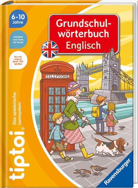 Schulwörterbuch, Englisch, Kinderbuch, Bildband, Logo Rot