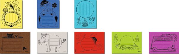 Karten, Briefumschläge, Postkarten, Illustrationen, Tiere